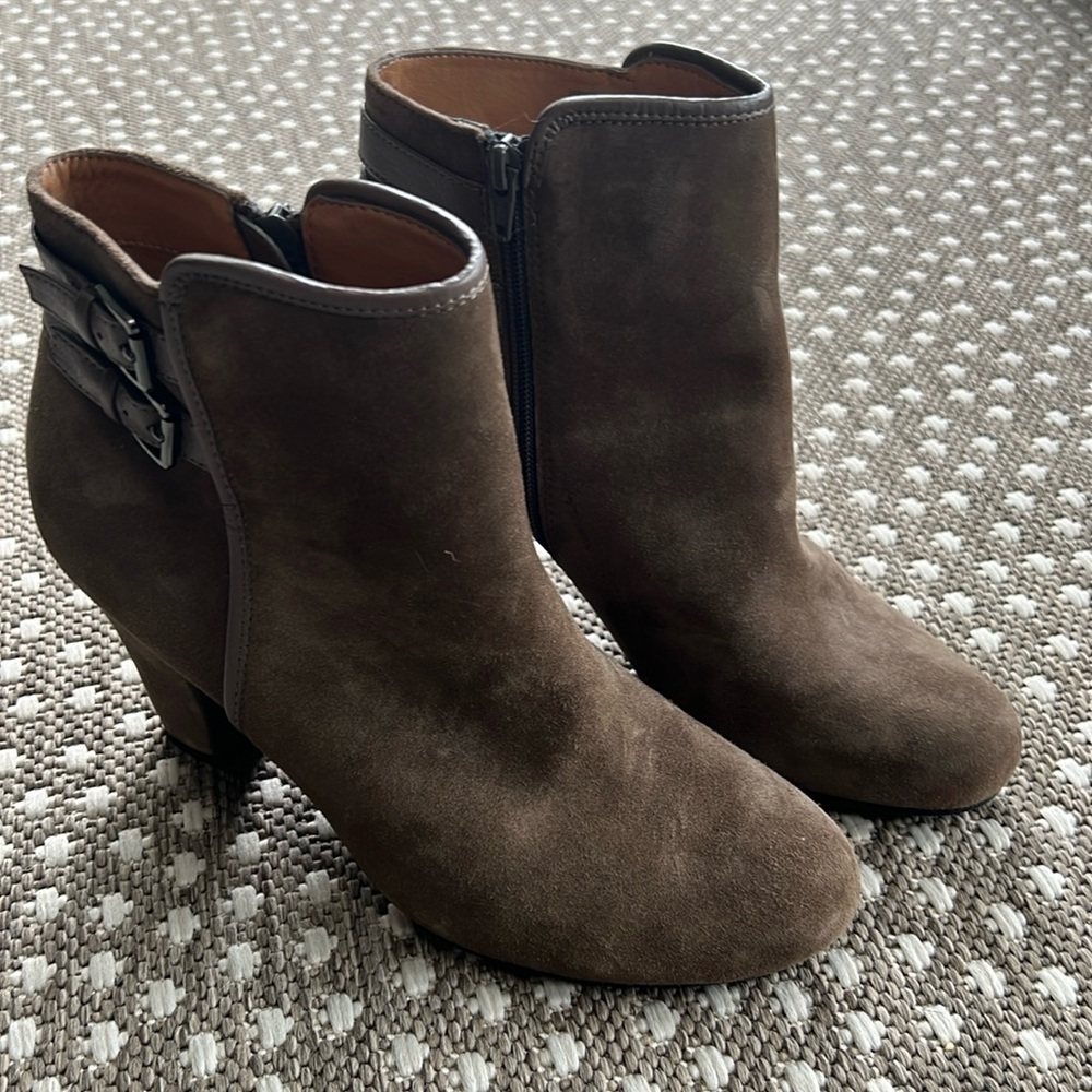 Ankle boots-suede-brown/taupe Size 10